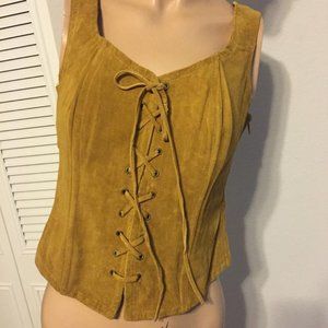 Vintage Boho Front Lace-up Vest/Top